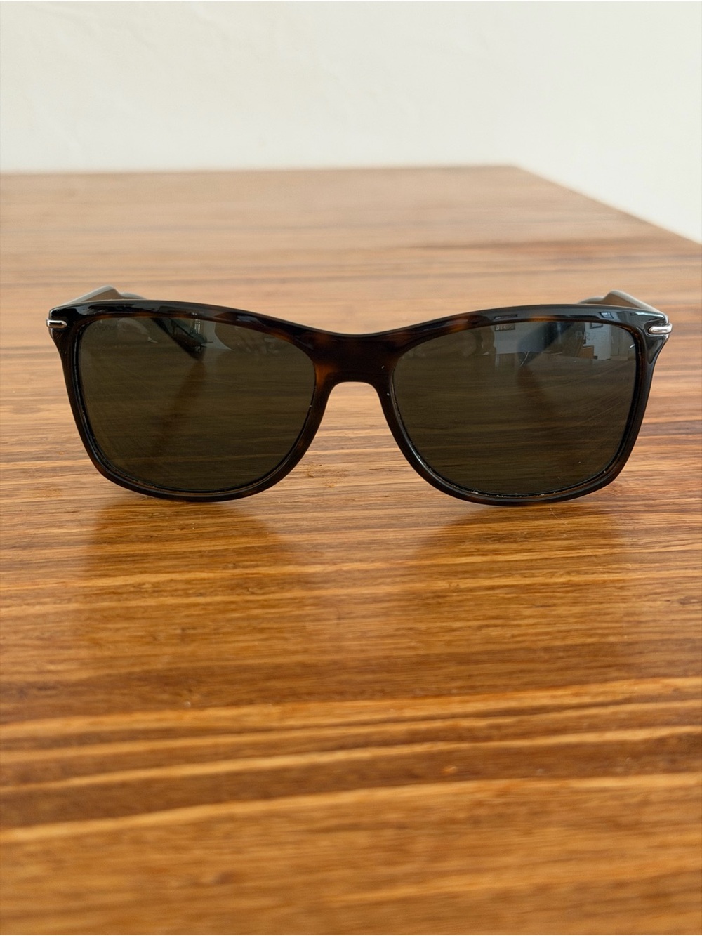 Prada Men’s Classic Tortoiseshell Sunglasses with Dark Lenses